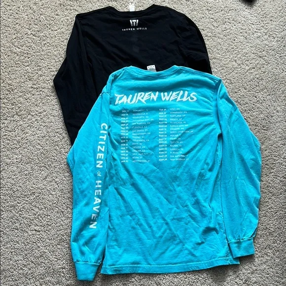 Set of 2 Tauren Wells Concert Long Sleeve Shirts - Picture 2 of 2